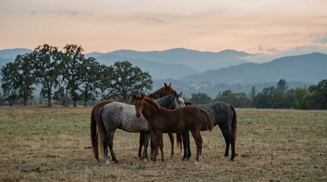 Chevaux en liberté, École des Écuyers, Drôme